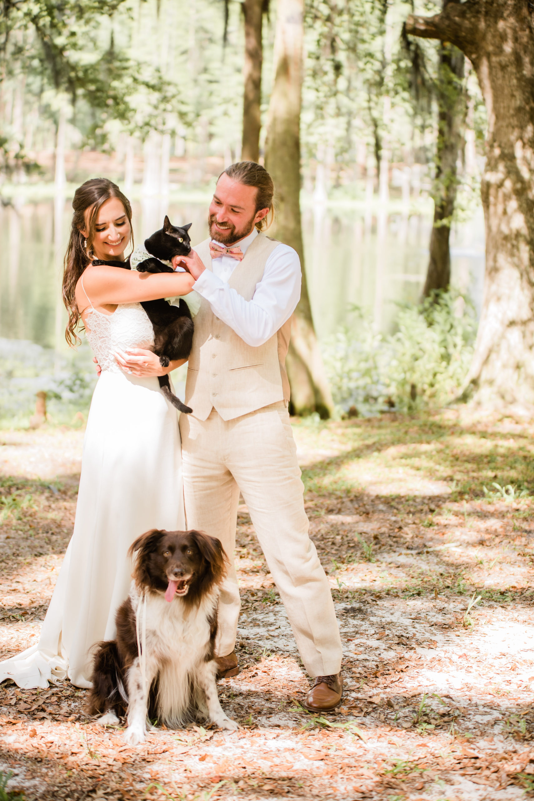 Bride and Groom photos at Spirit of the Suwannee wedding, Live Oak Florida, Black Tie and Co.
