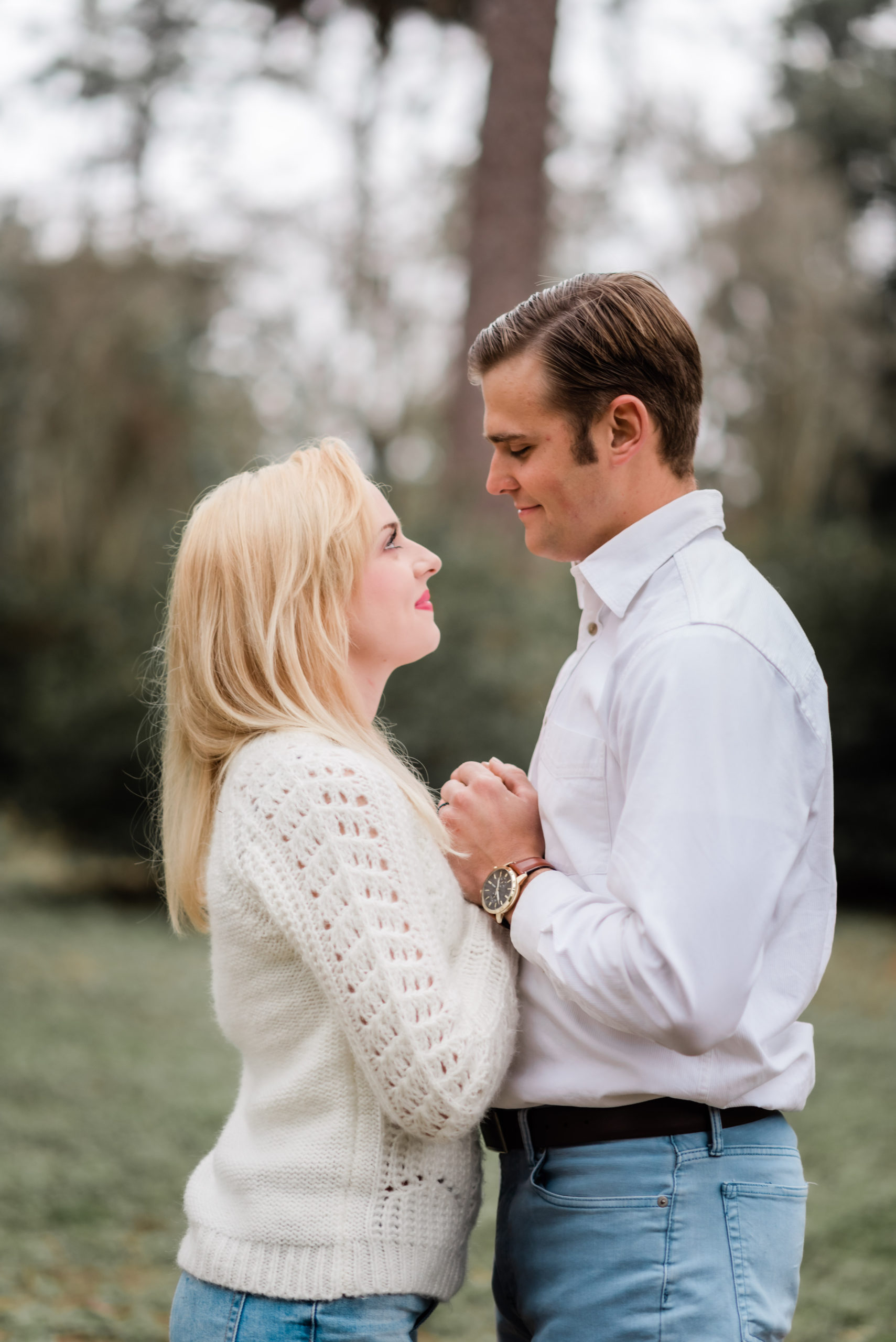 engagement photos at heritage park and gardens in live oak Florida by Black tie and co